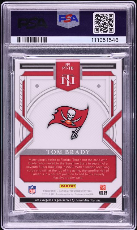 2020 National Treasures Personalized Holo Silver Tom Brady AUTO DNA 10 /5 #PT-TB PSA AUTH - Photo 2