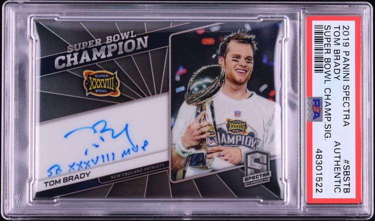 2019 Panini Spectra Super Bowl Champion Tom Brady AUTO /10 #SBS-TB PSA AUTH