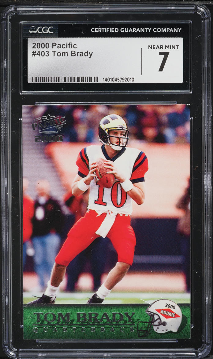 2000 Pacific Football Tom Brady ROOKIE #403 CGC 7 NRMT