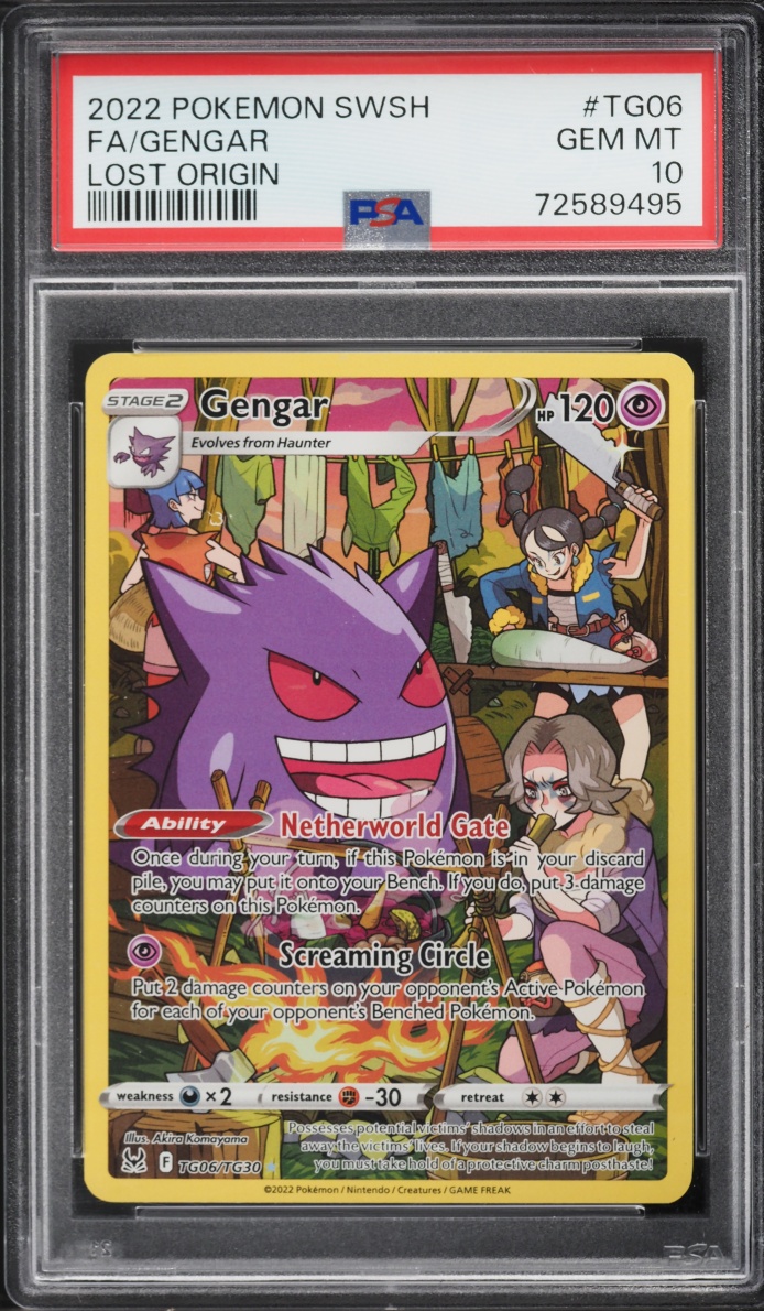 2022 Pokemon Sword & Shield Lost Origin Trainer Gallery CHR Gengar #TG06 PSA 10 GEM MINT