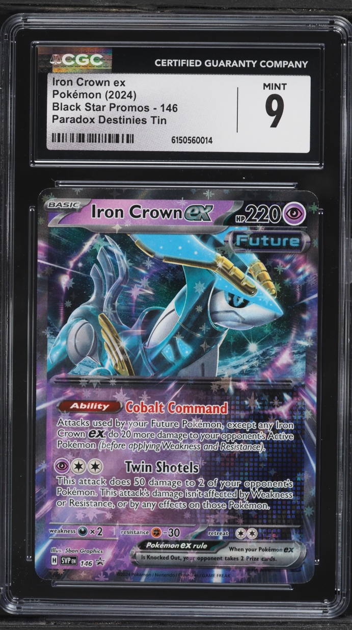 2024 Pokemon Scarlet & Violet Promo Paradox Destinies Tin Holo Iron Crown ex #146 CGC 9 MINT
