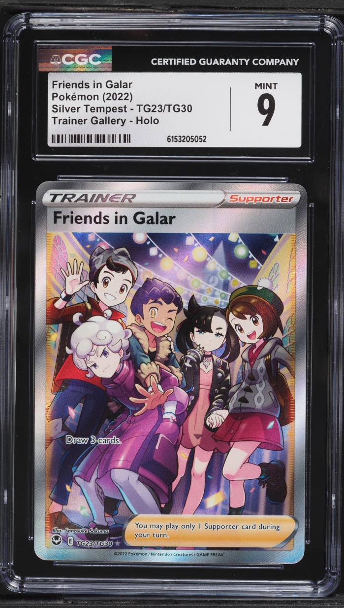 2022 Pokemon Sword & Shield Silver Tempest Full Art Friends In Galar #TG23 CGC 9 MINT