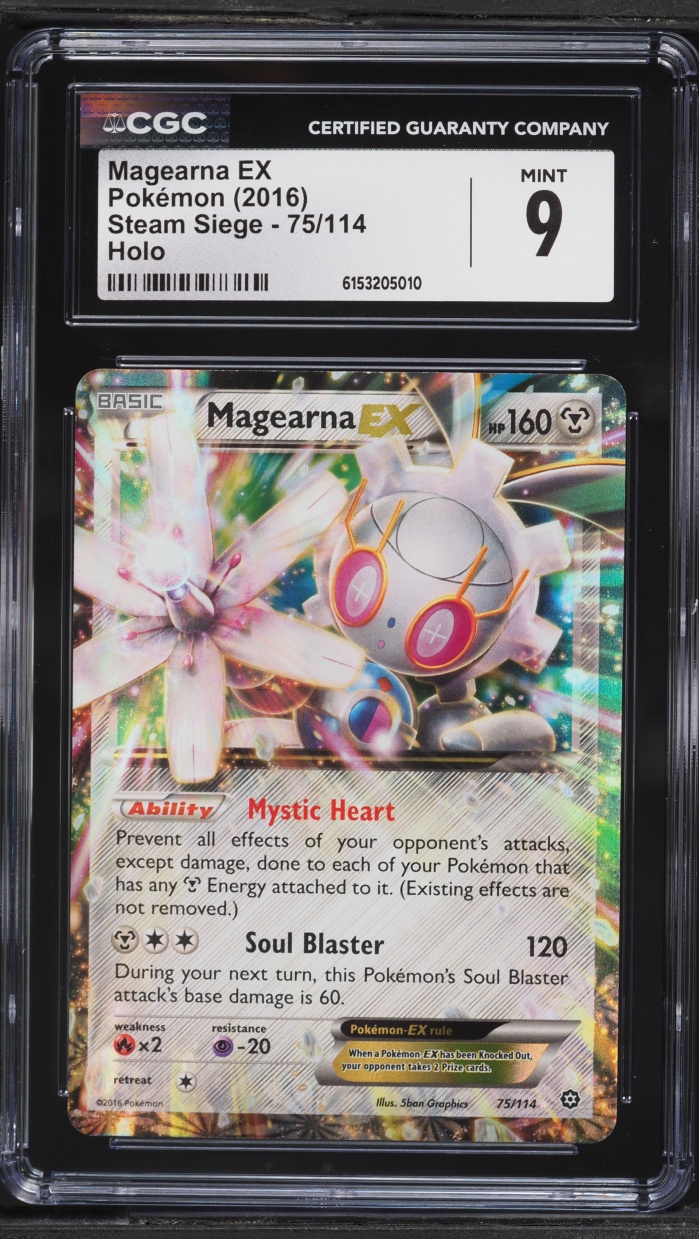 2016 Pokemon XY Steam Siege Holo Magearna EX #75 CGC 9 MINT