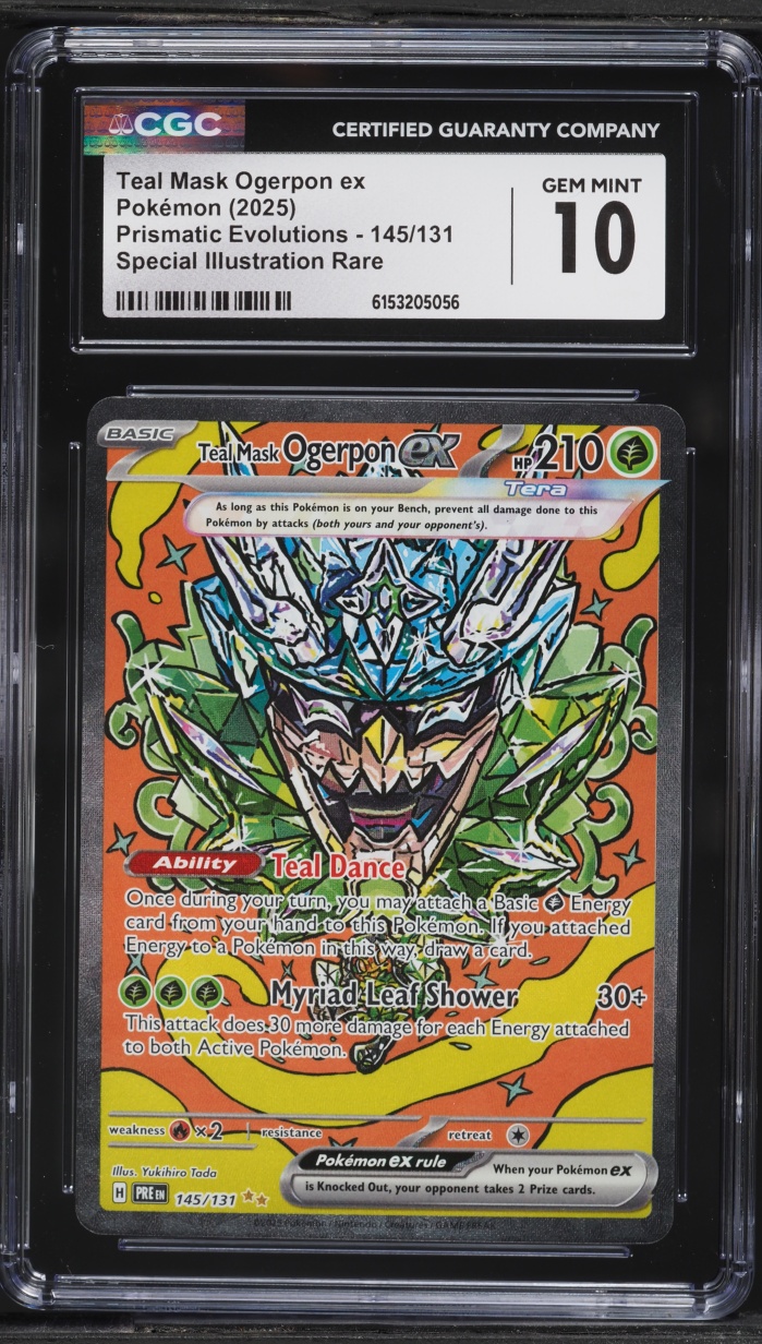 2025 Pokemon SV Prismatic Evolutions SIR Teal Mask Ogerpon EX #145 CGC 10 GEM MINT