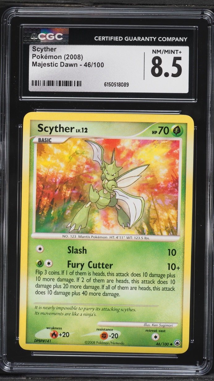 2008 Pokemon Diamond & Pearl Majestic Dawn Scyther #46 CGC 8.5 NM-MT+