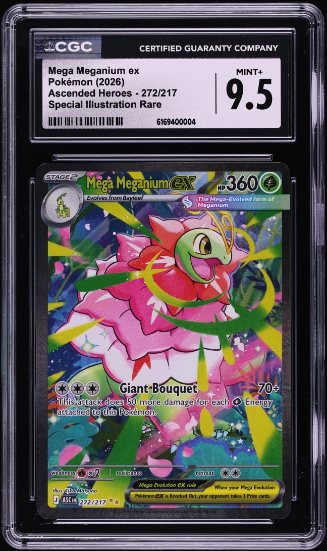 2026 Pokemon Mega Evolution Ascended Heroes SIR Mega Meganium ex #272 CGC 9.5 MINT+