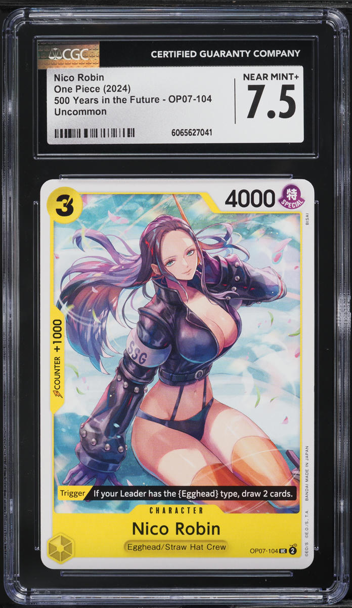 2024 One Piece 500 Years In The Future Nico Robin #OP07-104 CGC 7.5 NRMT+ - Main Image