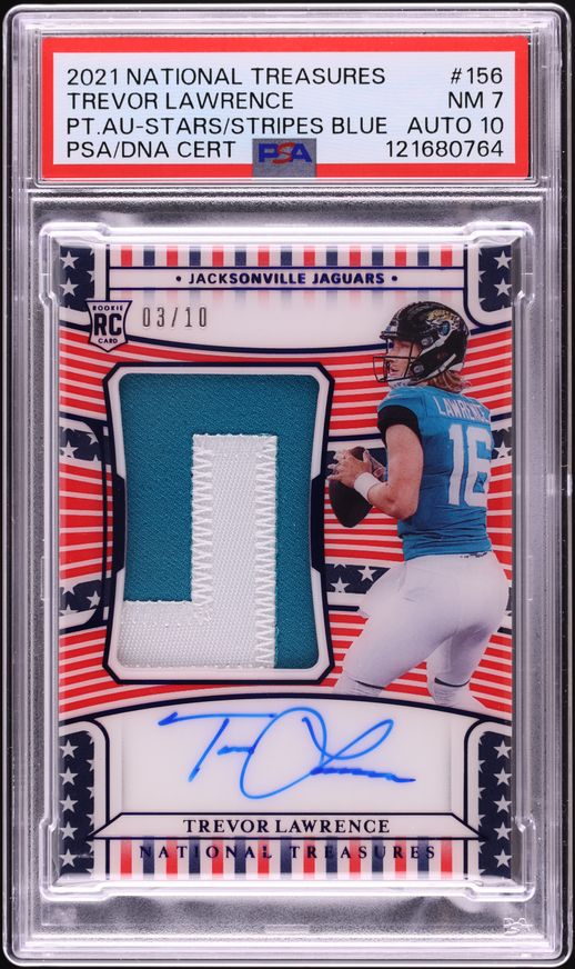 2021 Panini Certified Mirror Blue Trevor Lawrence ROOKIE /75 #101