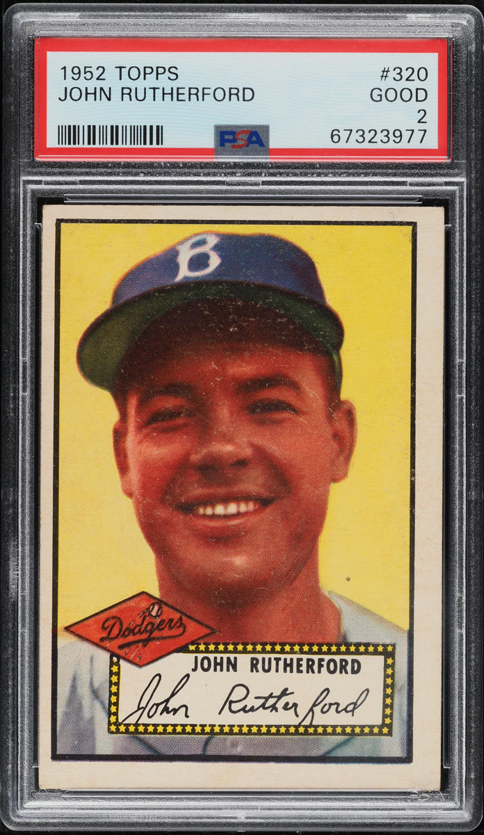1952 Topps John Rutherford #320 PSA 2 GD
