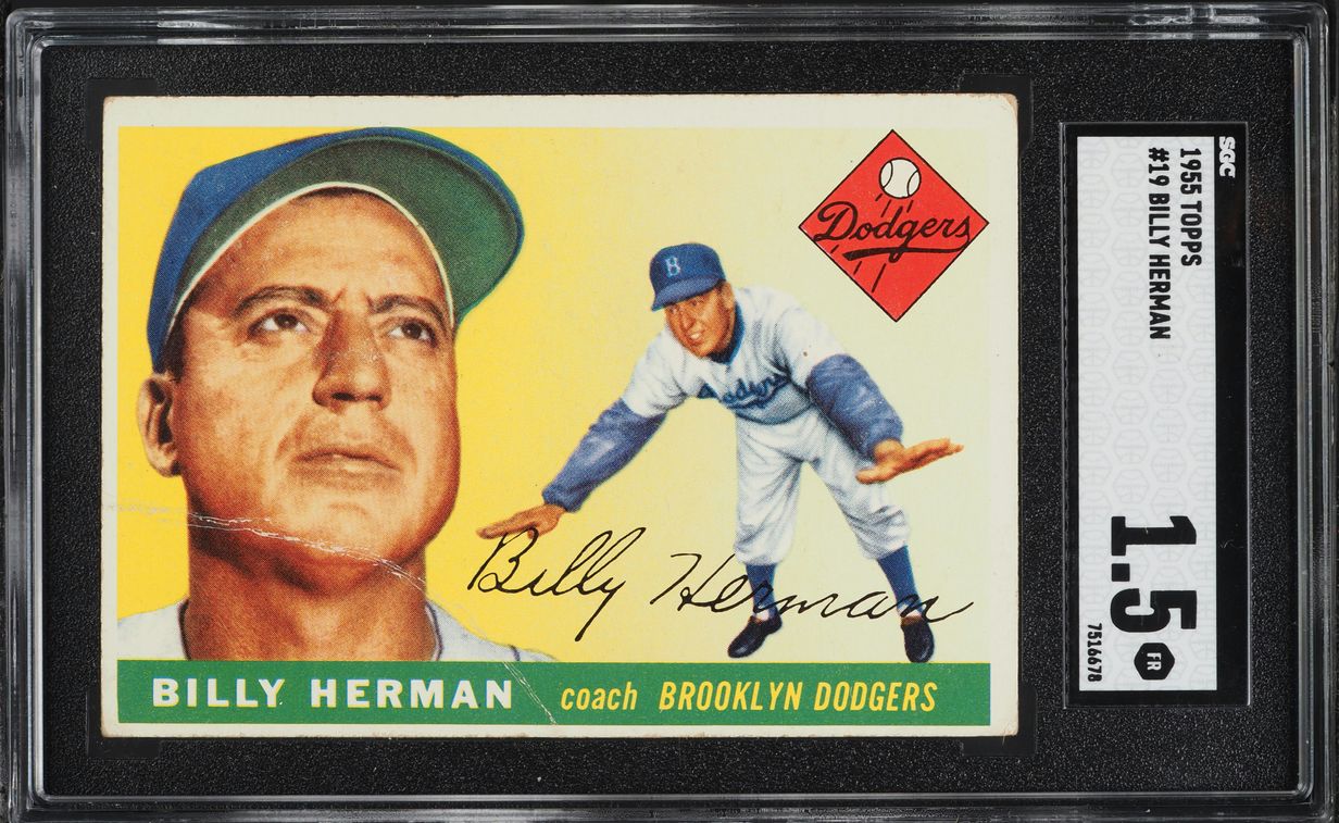 1955 Topps Billy Herman #19 SGC 1.5 FR