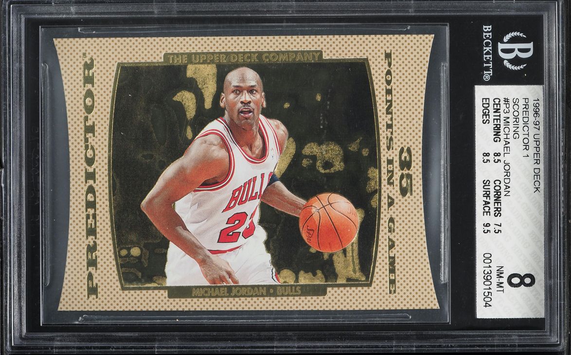 1996 Upper Deck Predictor 1 Scoring Michael Jordan #P3 BGS 8 NM-MT