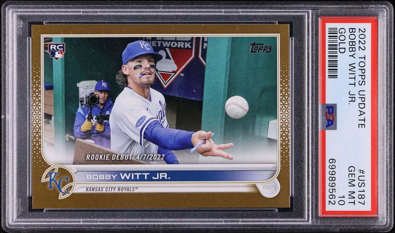 2022 Topps Update Gold Bobby Witt Jr. ROOKIE /2022 #US187 PSA 10 GEM MINT