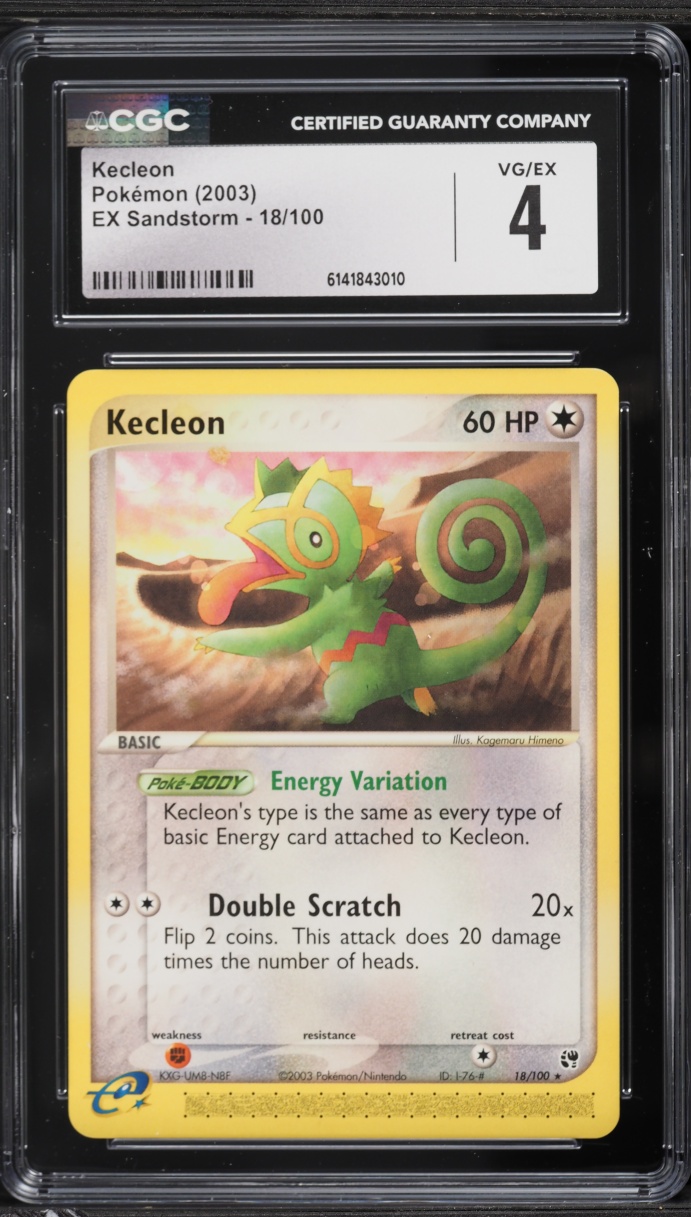 2003 Pokemon EX Sandstorm Kecleon #18 CGC 4 VGEX