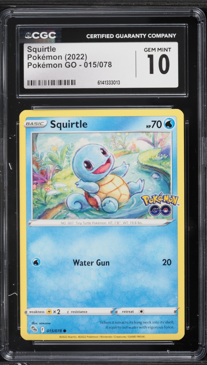 2022 Pokemon Sword & Shield GO Squirtle #15 CGC 10 GEM MINT
