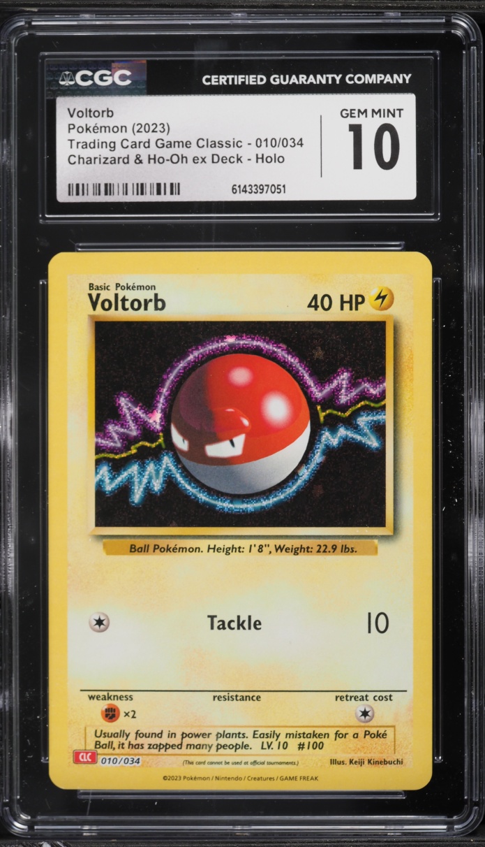 2023 Pokemon TCG Classic Collection Holo Voltorb #10 CGC 10 GEM MINT