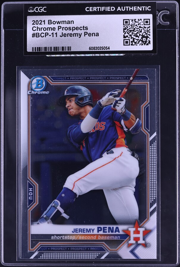2021 Bowman Chrome Jeremy Pena PROSPECT #BCP-11 CGC 9.5 MINT+ on