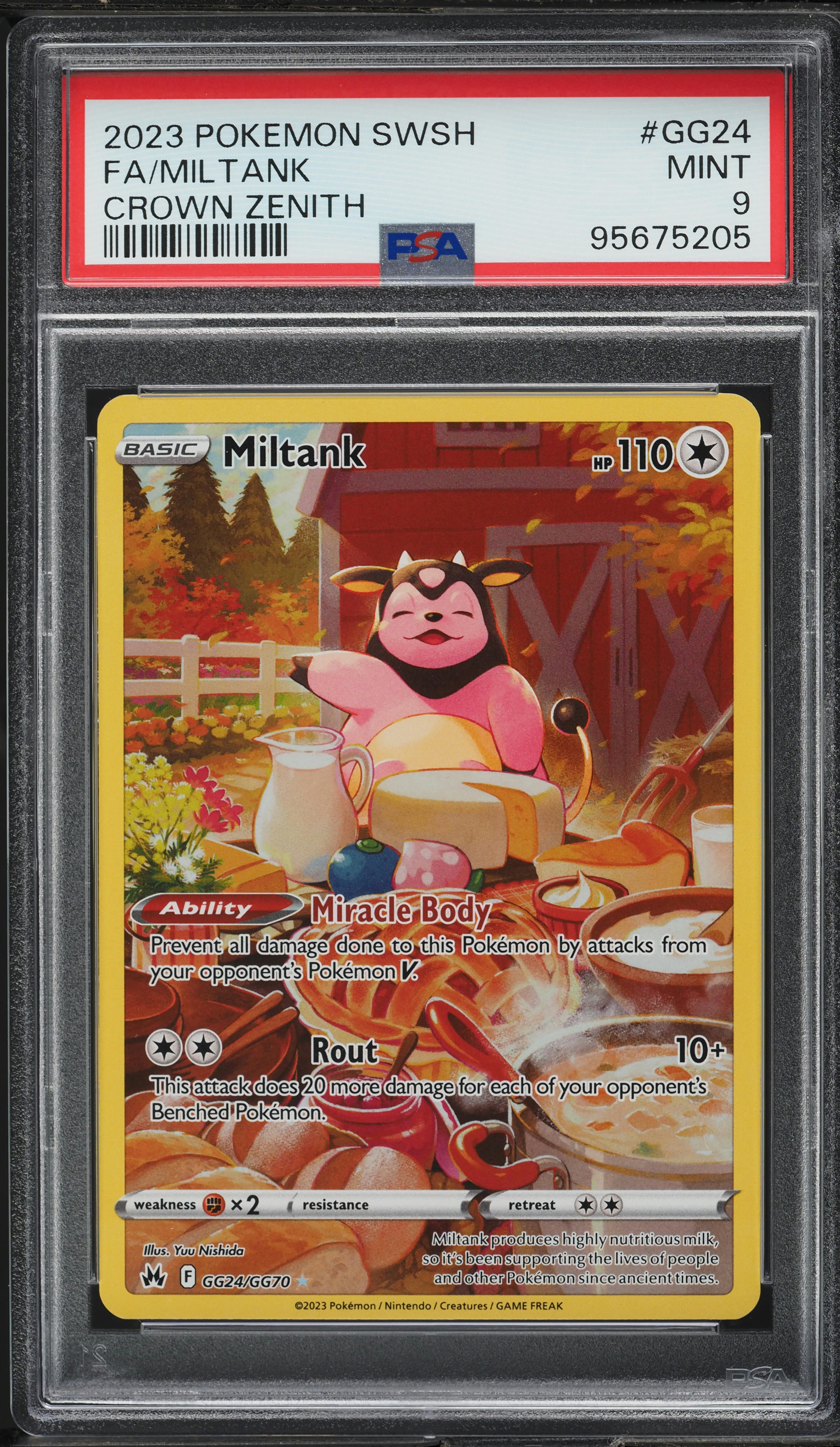 2023 Pokemon Sword & Shield Crown Zenith Miltank #GG24 PSA 9 MINT