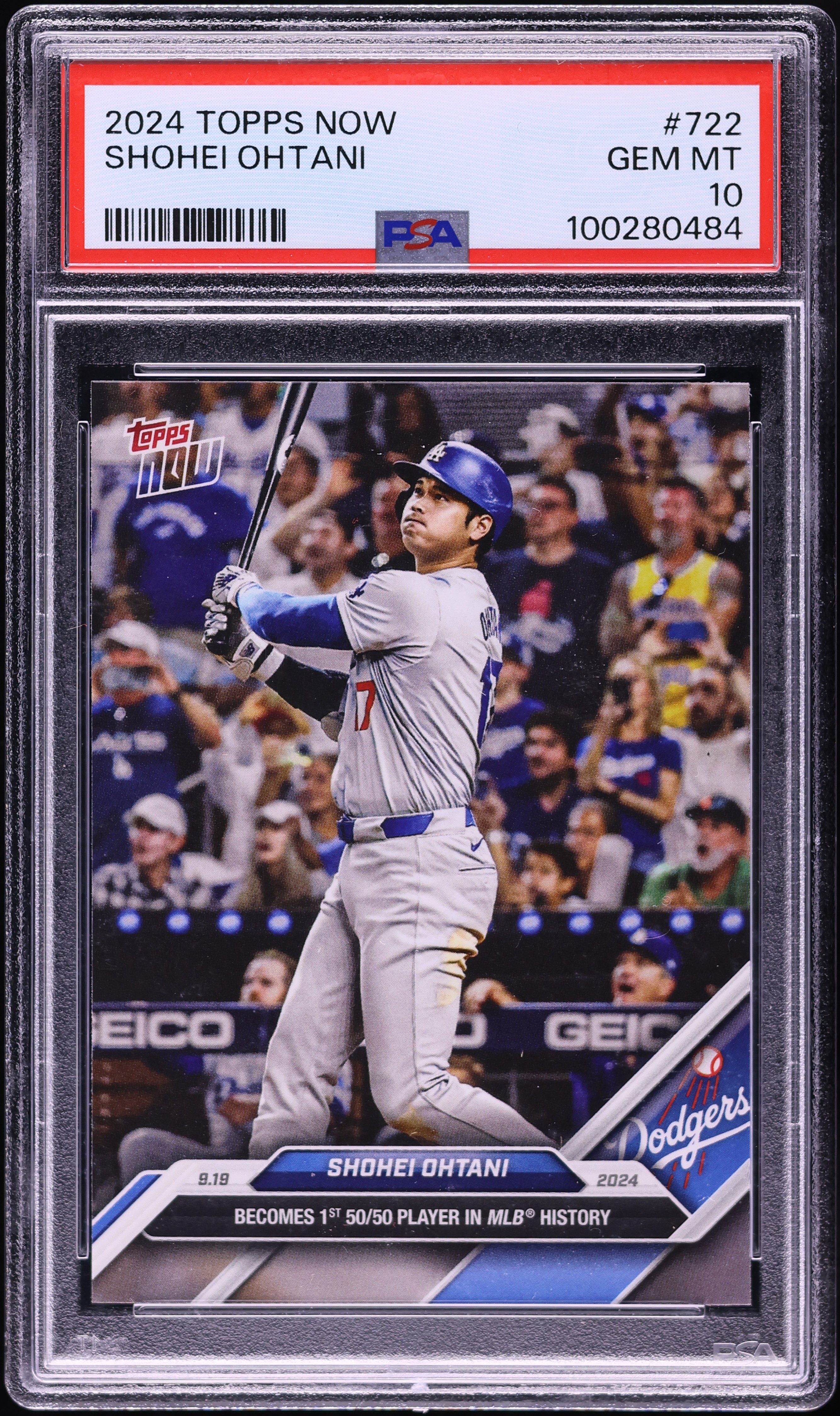 2024 Topps Now Shohei Ohtani #722 PSA 10 GEM MINT on