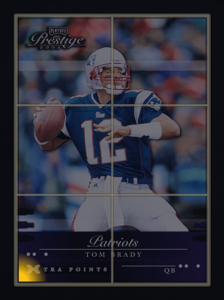 2002 Playoff Prestige Xtra Points Purple Tom Brady /150 #85 MBA AUTH