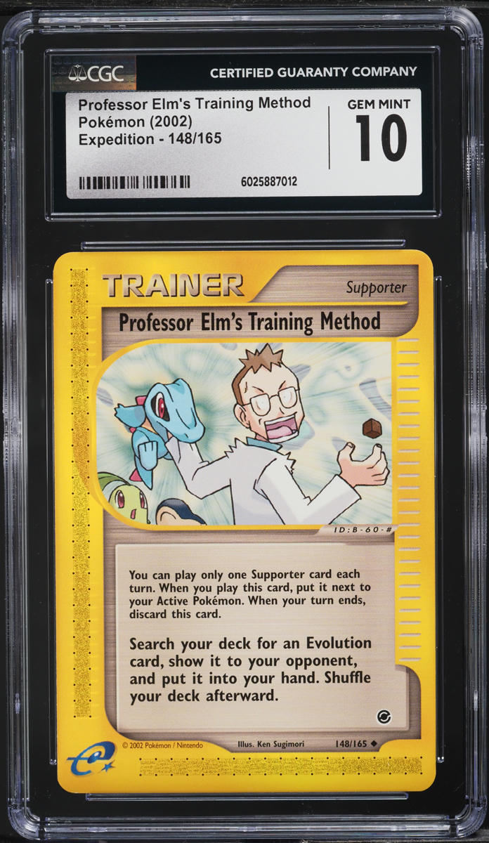 2002 Pokemon Expedition Professor Elm's Training Method #148 CGC 10 GEM MINT