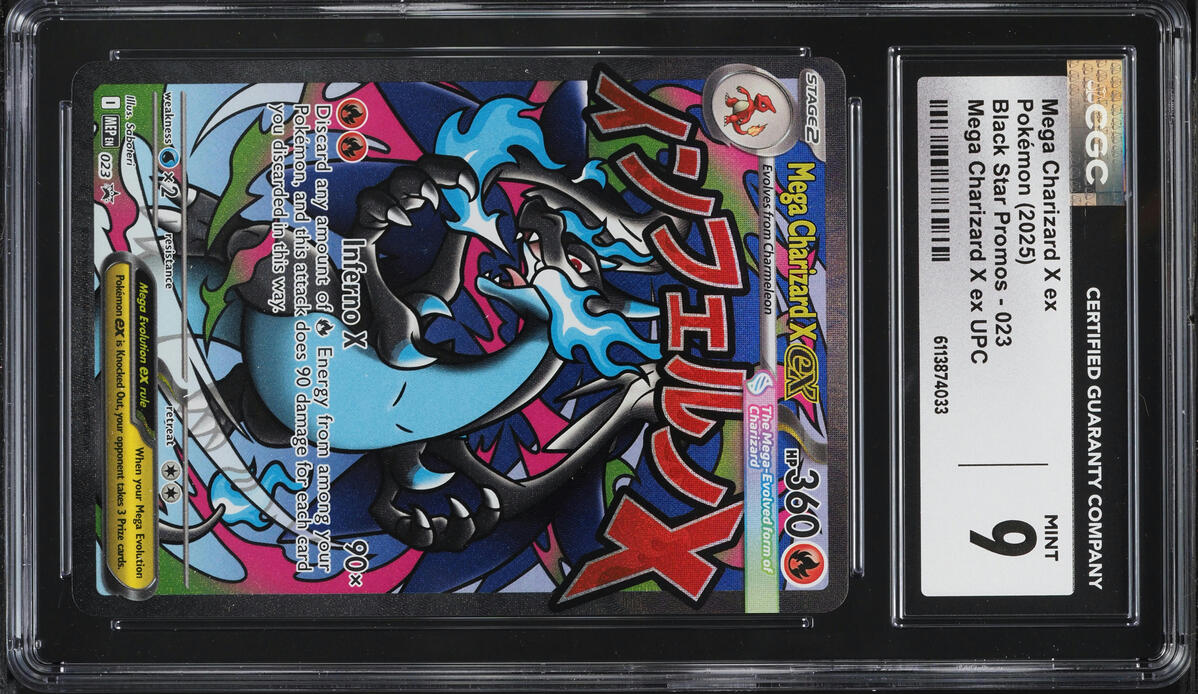 2025 Pokemon Mega Evolution Promo Ultra Premium Full Art Mega Charizard X Ex #23 CGC 9 Mint