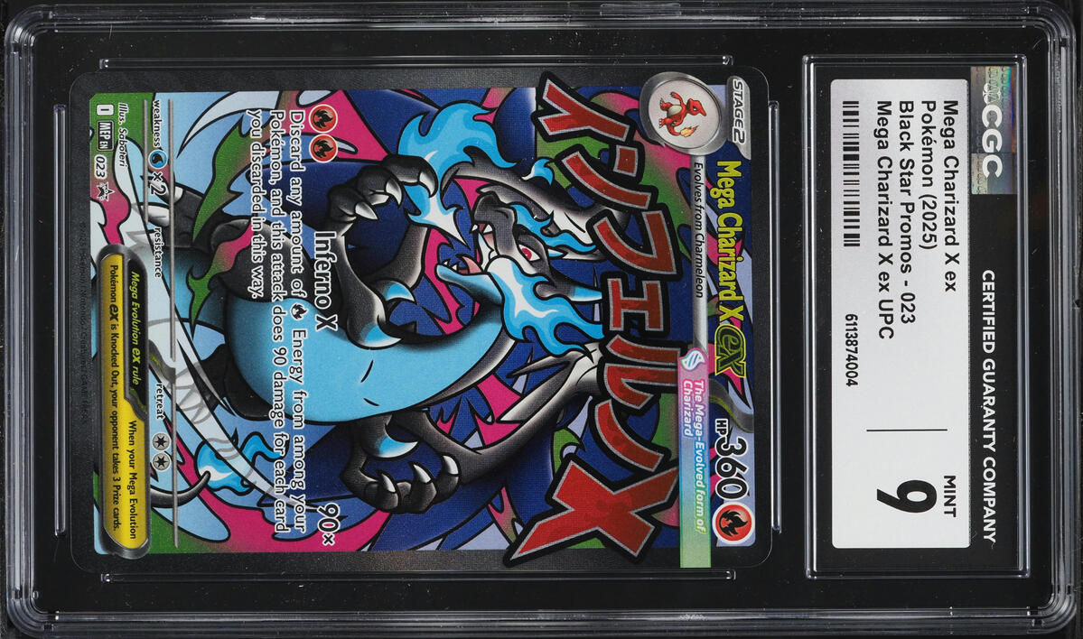 2025 Pokemon Mega Evolution Promo Ultra Premium Full Art Mega Charizard X Ex #23 CGC 9 Mint