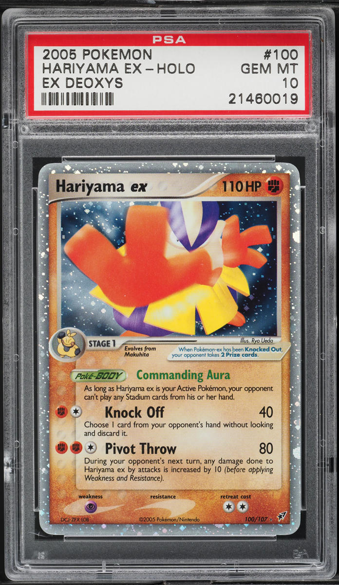 2005 Pokemon EX Deoxys Holo Hariyama ex #100 PSA 10 GEM MINT