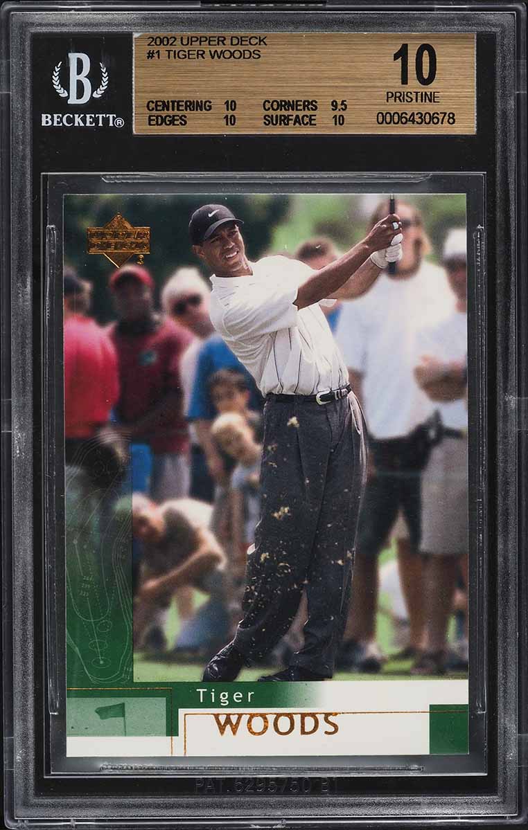 2002 Upper Deck Golf Tiger Woods #1 BGS 10 PRISTINE