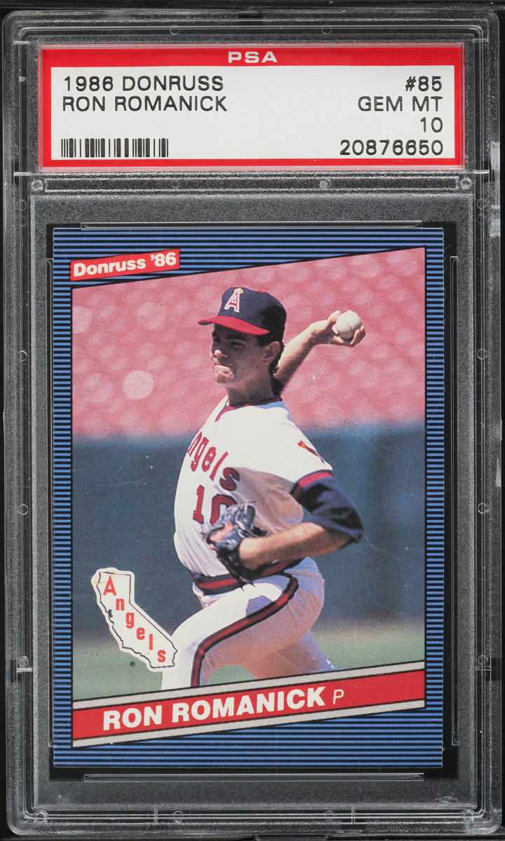 1986 Donruss Ron Romanick #85 PSA 10 GEM MINT on Fanatics Collect