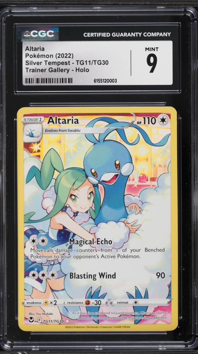 2022 Pokemon Sword & Shield Silver Tempest CHR Altaria #TG11 CGC 9 MINT