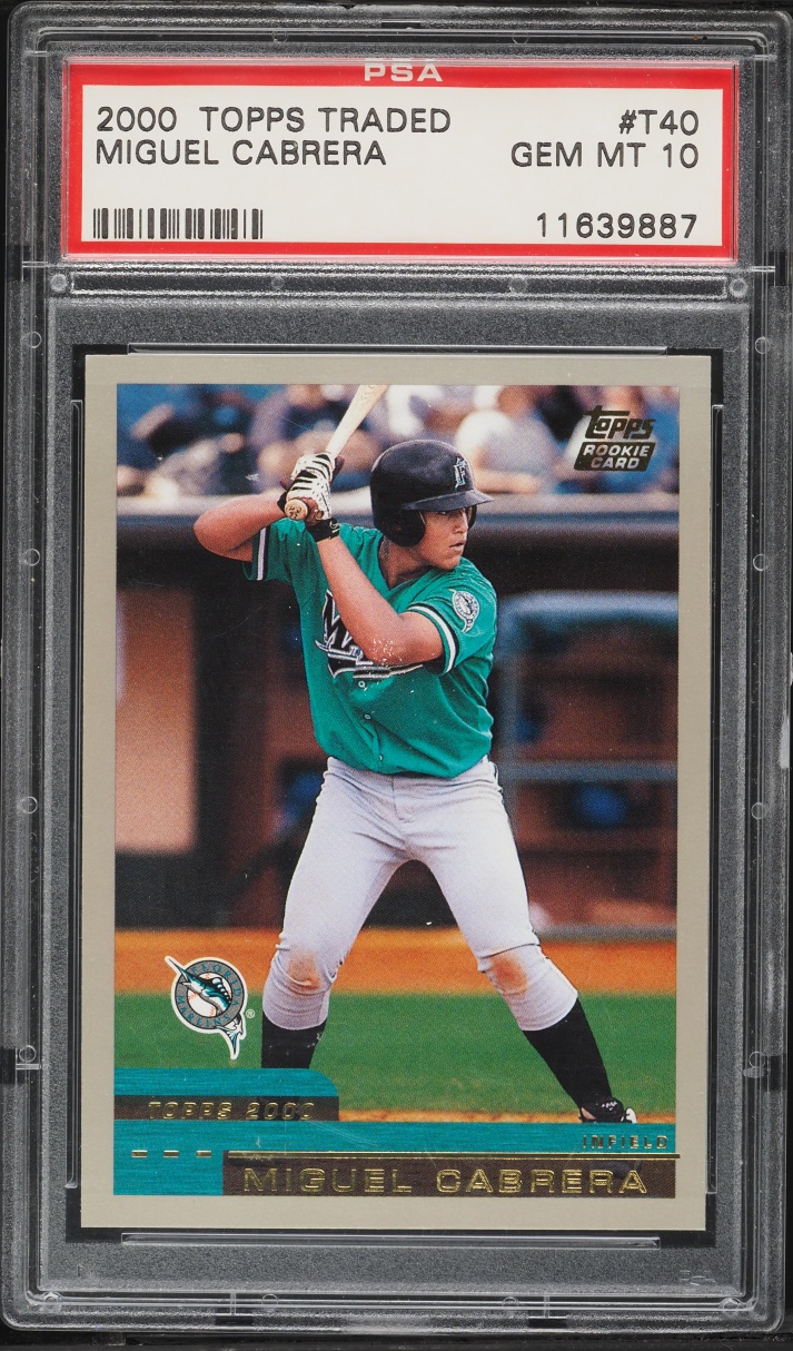 2000 Topps Traded Miguel Cabrera ROOKIE #T40 PSA 10 GEM MINT