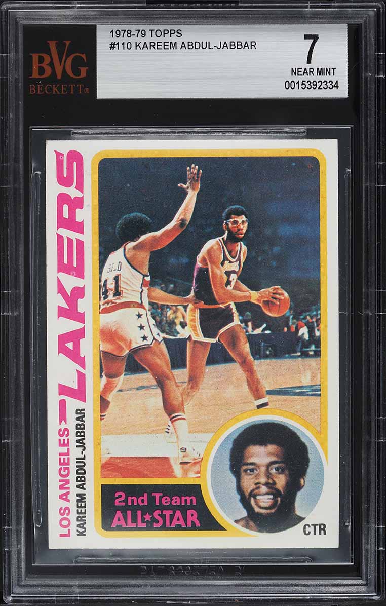 1978 Topps Basketball Kareem Abdul-Jabbar ALL-STAR #110 BVG 7 NRMT