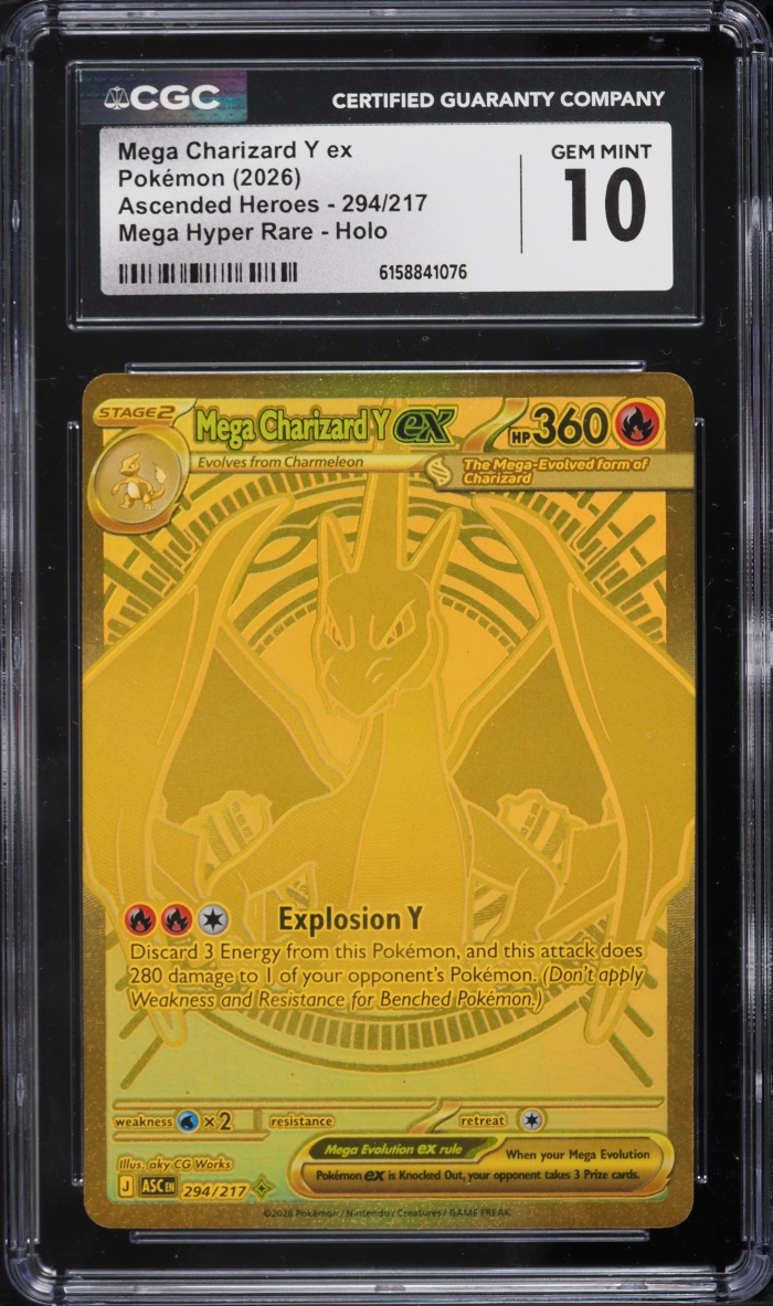 2026 Pokemon Mega Evolution Ascended Heroes MHR Mega Charizard Y EX #294 CGC 10 GEM MINT