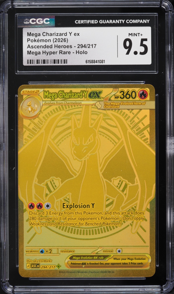 2026 Pokemon Mega Evolution Ascended Heroes MHR Mega Charizard Y EX #294 CGC 9.5 MINT+