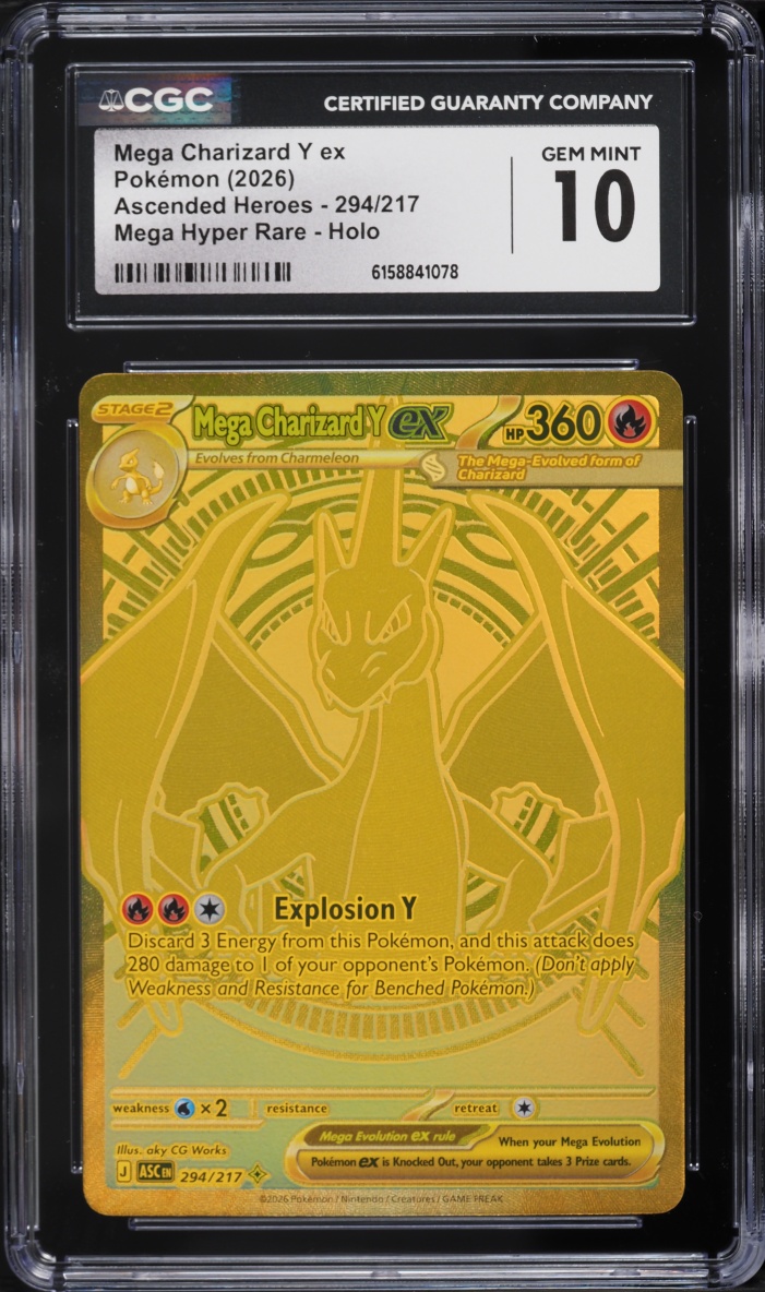 2026 Pokemon Mega Evolution Ascended Heroes MHR Mega Charizard Y EX #294 CGC 10 GEM MINT