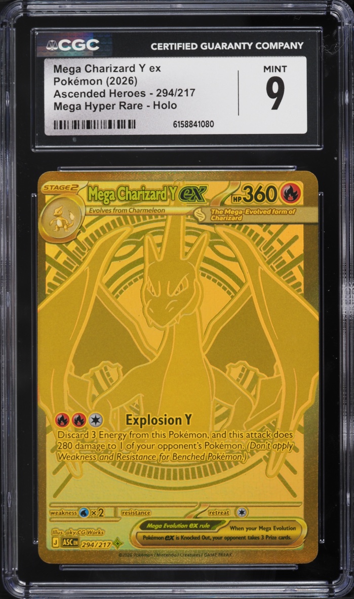 2026 Pokemon Mega Evolution Ascended Heroes MHR Mega Charizard Y EX #294 CGC 9 MINT