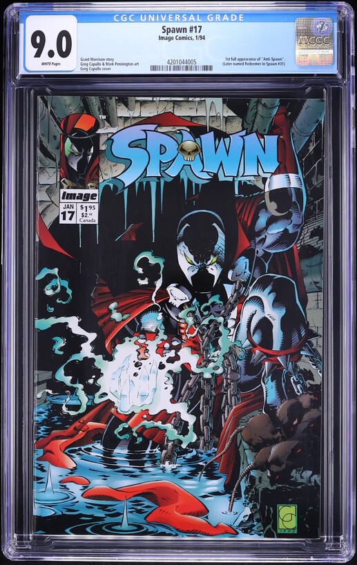 Spawn #17 (Image , 1994) CGC 9.0 White Pages on Fanatics Collect