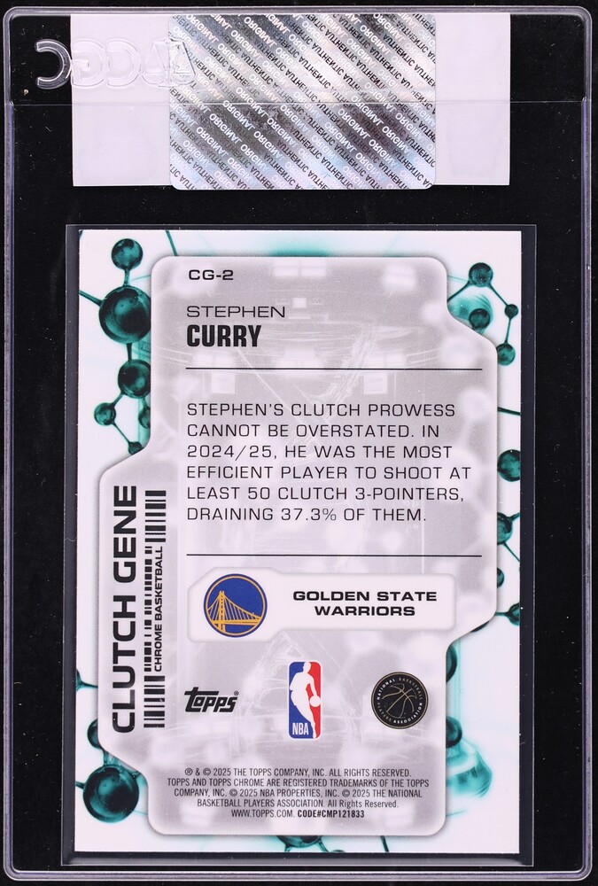 2025 Topps Chrome Clutch Gene Stephen Curry #CG-2 CGC AUTH