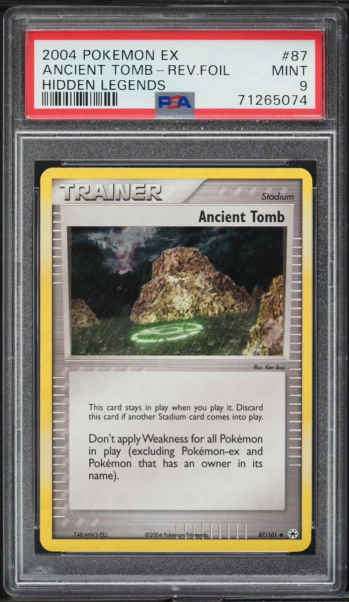2004 Pokemon EX Hidden Legends Reverse Holo Ancient Tomb #87 PSA 9 MINT