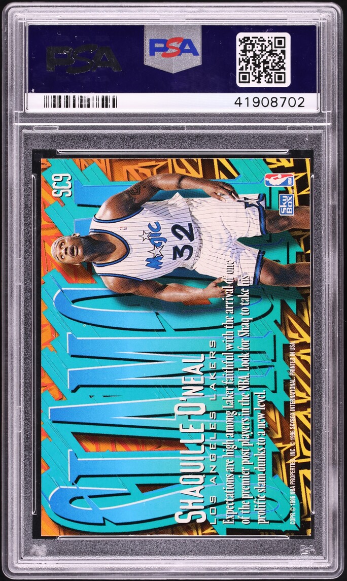 1996 Skybox Z-Force Slam Cam Shaquille O'Neal #SC9 PSA 10 GEM MINT - Photo 2
