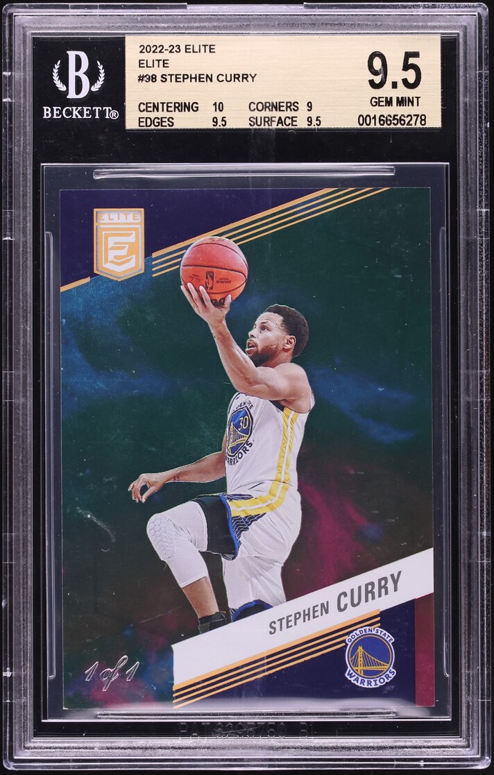 2022 Donruss Elite Elite Stephen Curry 1/1 #98 BGS 9.5 GEM MINT - Photo 1
