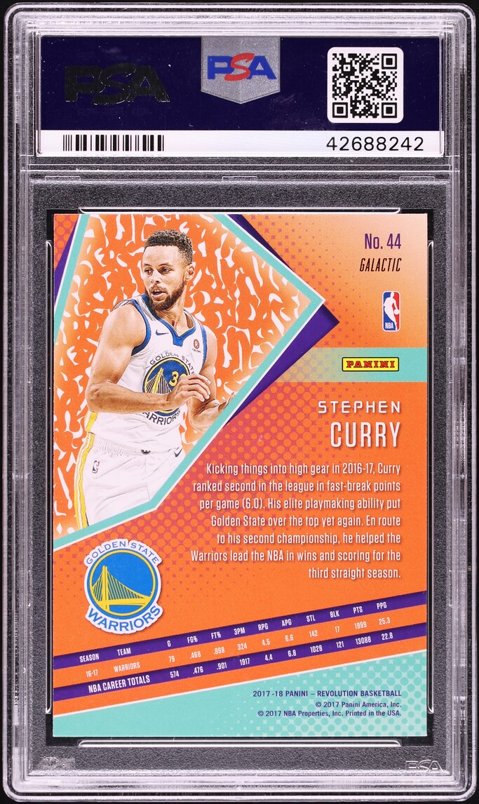 2017 Panini Revolution Galactic Stephen Curry #44 PSA 10 GEM MINT - Photo 2