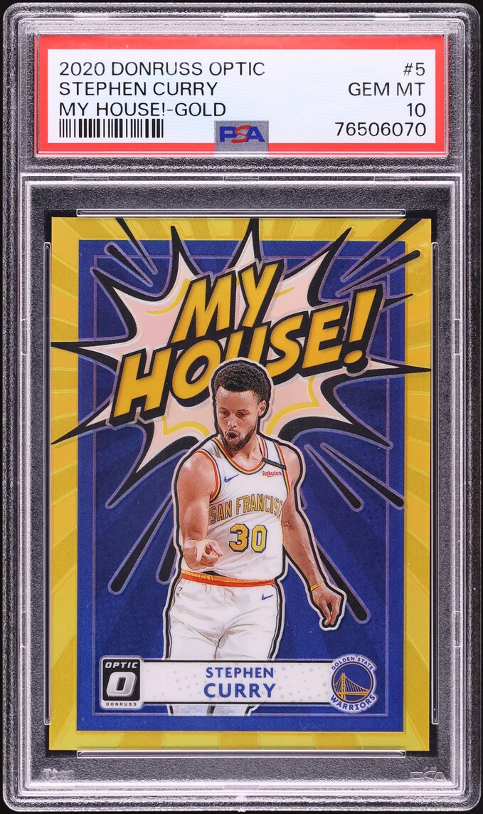 2020 Donruss Optic My House! Gold Stephen Curry /10 #5 PSA 10 GEM MINT - Photo 1