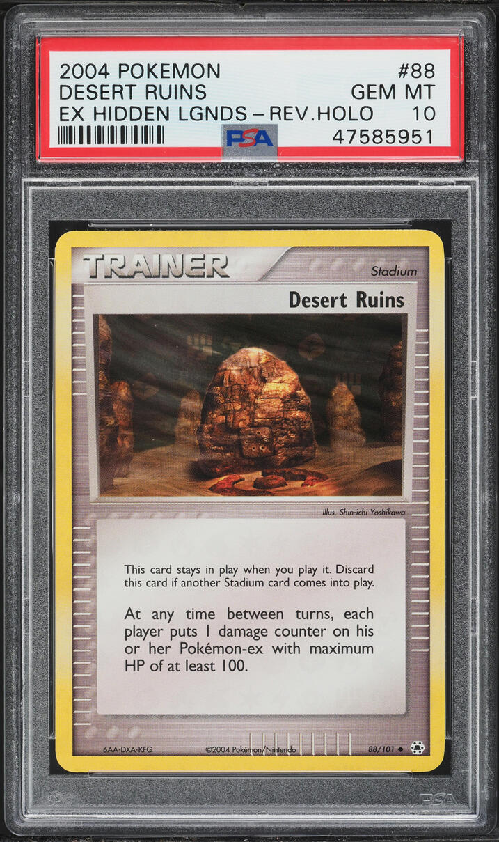 2004 Pokemon EX Hidden Legends Reverse Holo Desert Ruins #88 PSA 10 GEM MINT