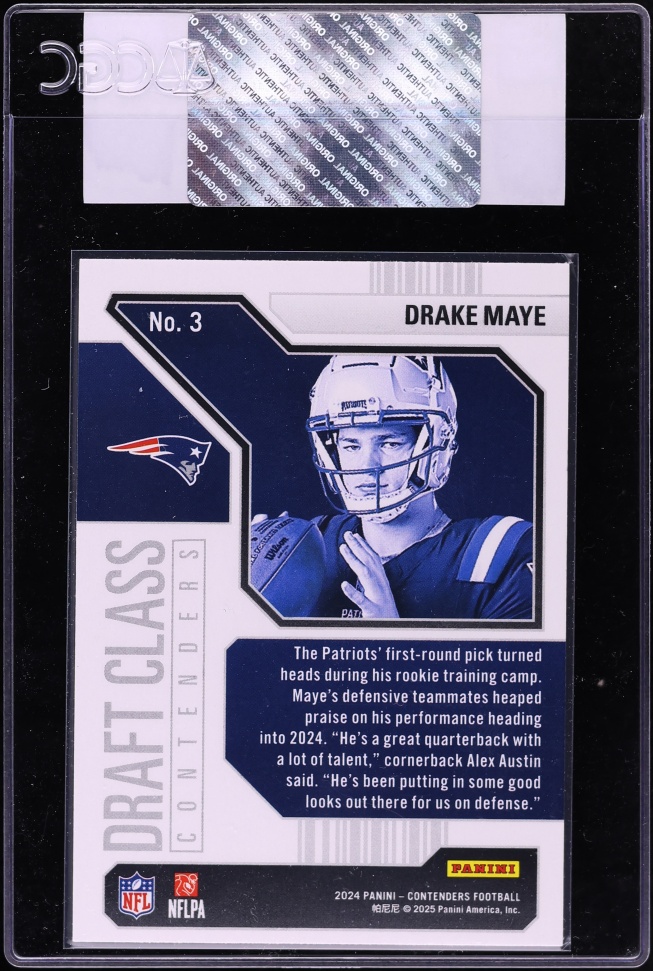 2024 Panini Contenders Draft Class Drake Maye ROOKIE #3 CGC AUTH