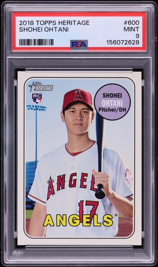 2018 Topps Heritage Shohei Ohtani ROOKIE #600 PSA 9 MINT
