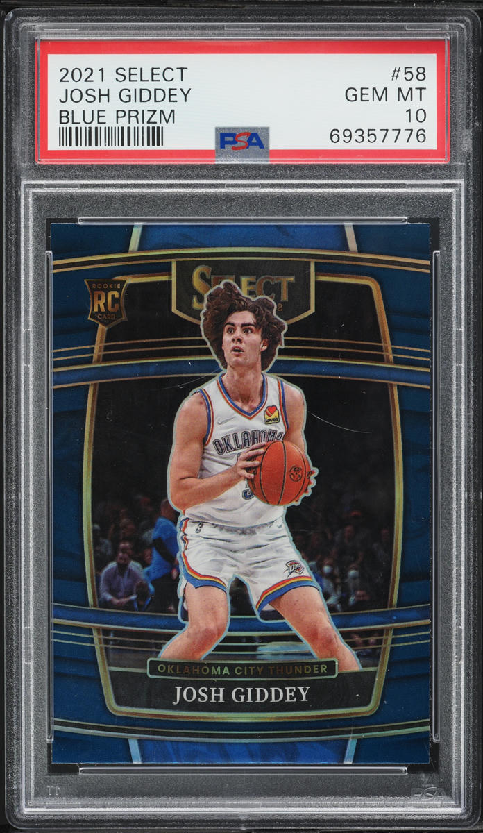 2021 Select Concourse Blue Prizm Josh Giddey ROOKIE #58 PSA 10 GEM MINT