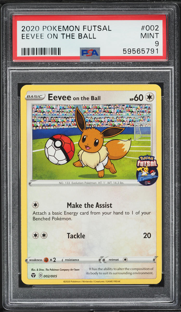 2020 Pokemon Sword & Shield Futsal Eevee On The Ball #2 PSA 9 MINT