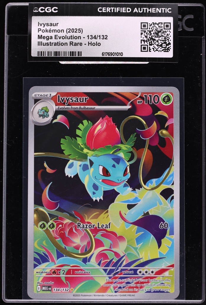 2025 Pokemon Mega Evolution IR Ivysaur #134 CGC AUTH