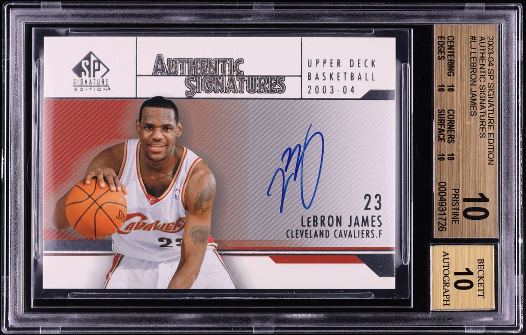 2003 SP Signature Edition LeBron James ROOKIE AUTO #AS-LJ BGS 10 ...
